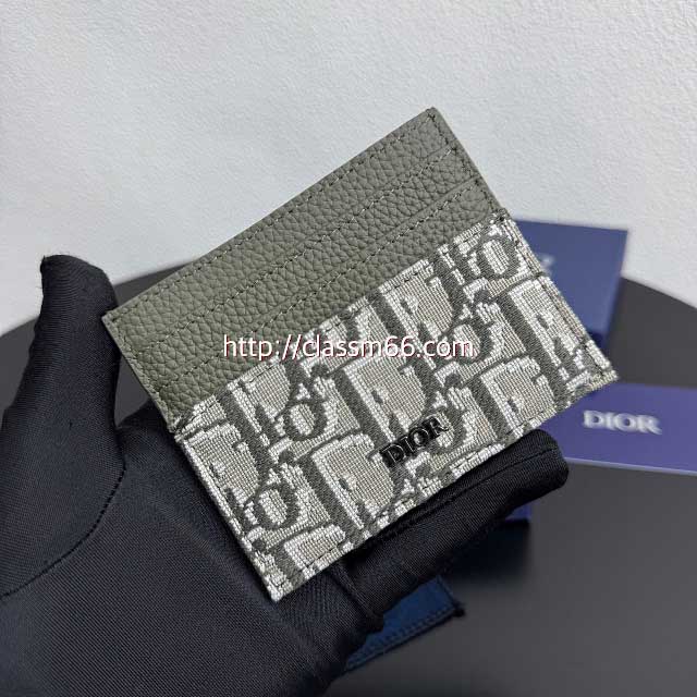 디올 25 한정판 Icon 소가죽 카프스킨 카드 지갑 E864