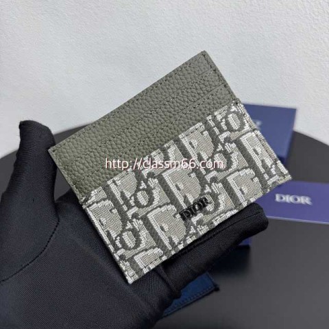 디올 25 한정판 Icon 소가죽 카프스킨 카드 지갑 E864