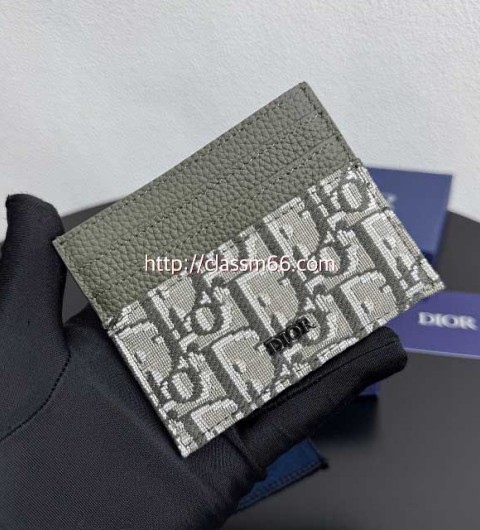 디올 25 한정판 Icon 소가죽 카프스킨 카드 지갑 E864
