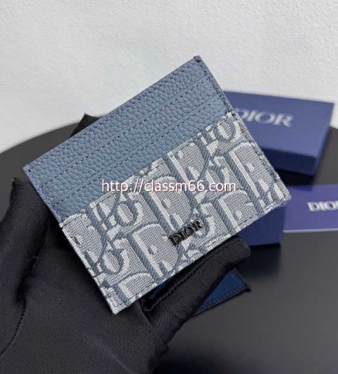 디올 25 한정판 Icon 소가죽 카프스킨 카드 지갑 E865
