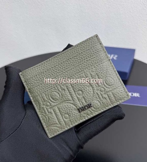 디올 25 한정판 Icon 소가죽 카프스킨 카드 지갑 E866