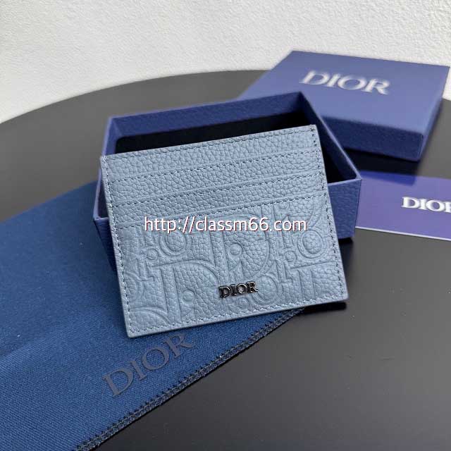 디올 25 한정판 Icon 소가죽 카프스킨 카드 지갑 E867