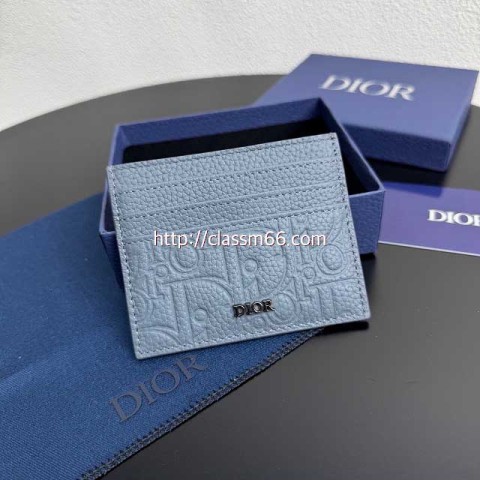 디올 25 한정판 Icon 소가죽 카프스킨 카드 지갑 E867