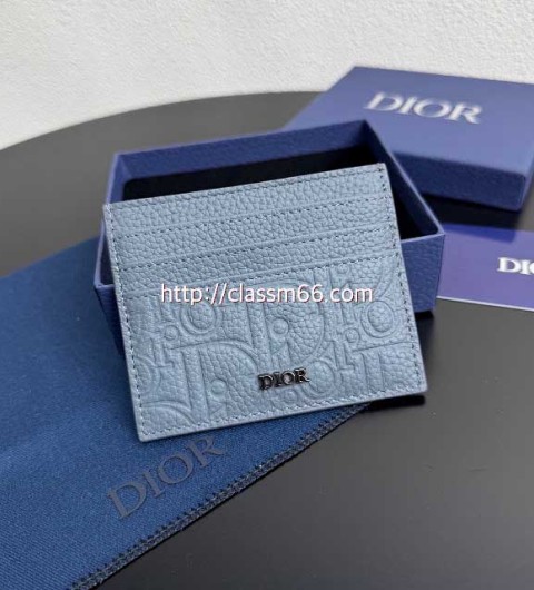 디올 25 한정판 Icon 소가죽 카프스킨 카드 지갑 E867