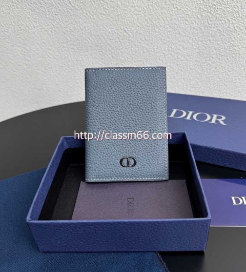 디올 25 한정판 소가죽 카프스킨 카드 지갑 E868