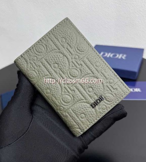 디올 25 한정판 소가죽 카프스킨 카드 지갑 E870