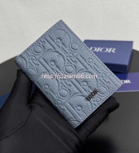 디올 25 한정판 소가죽 카프스킨 카드 지갑 E871