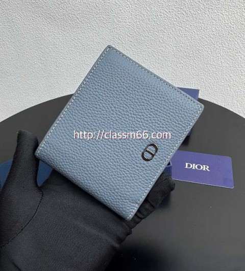 디올 25 한정판 소가죽 카프스킨 반지갑 E874