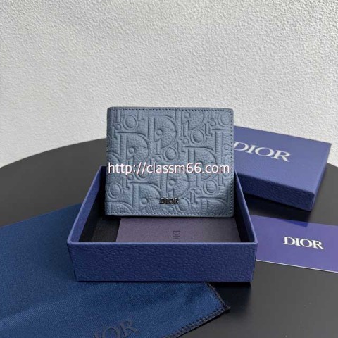 디올 25 한정판 소가죽 카프스킨 반지갑 E878