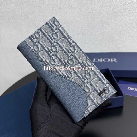 디올 25 한정판 소가죽 카프스킨 장지갑 E882