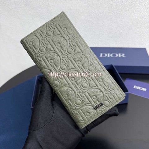 디올 25 한정판 소가죽 카프스킨 장지갑 E883