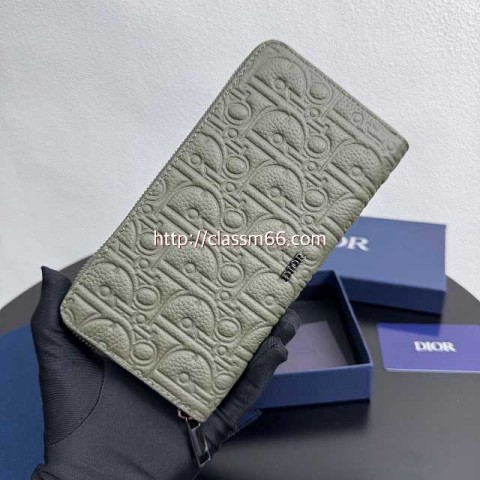 디올 25 한정판 소가죽 카프스킨 장지갑 E886