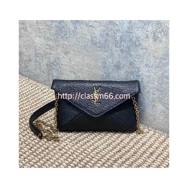 입생로랑 25 한정판 819271 Calypso 양가죽 램스킨 크로스백 가방 C5537