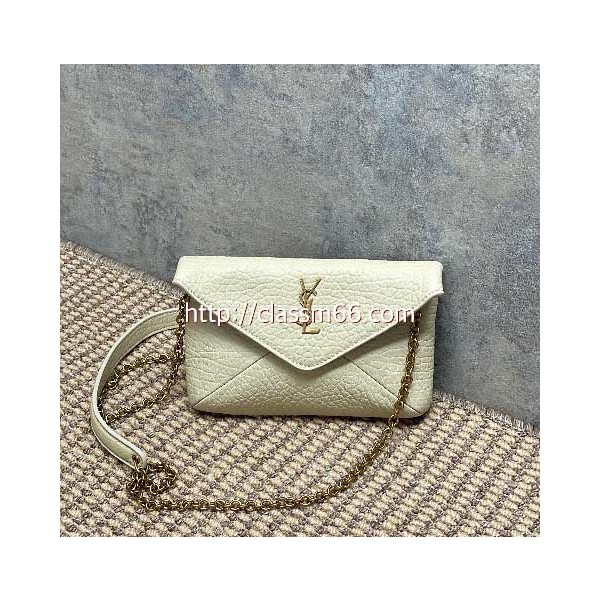 입생로랑 25 한정판 819271 Calypso 양가죽 램스킨 크로스백 가방 C5538