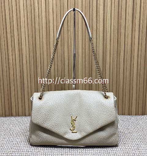 입생로랑 25 한정판 777399 Calypso 양가죽 램스킨 크로스백 가방 C5541