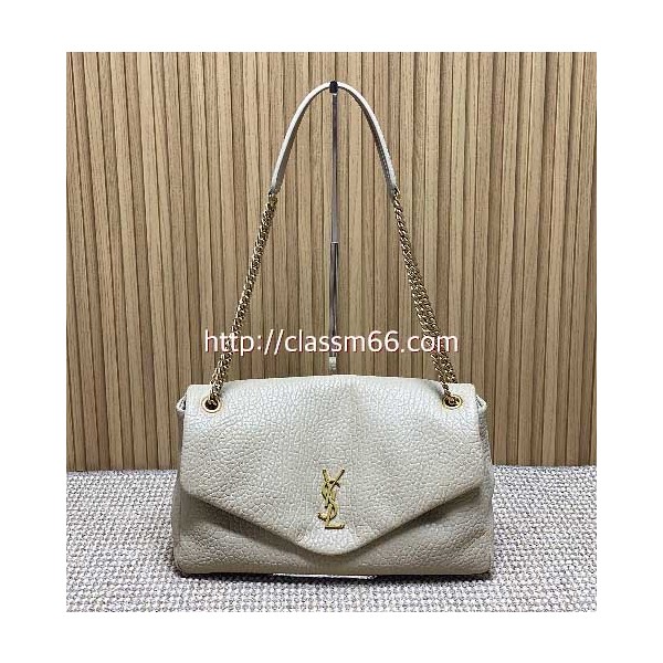 입생로랑 25 한정판 777399 Calypso 양가죽 램스킨 크로스백 가방 C5541