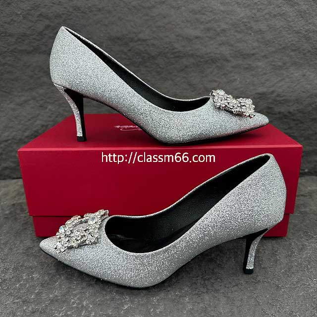 로저비비에 25 한정판 Flower Strass 여성 하이힐 B4748