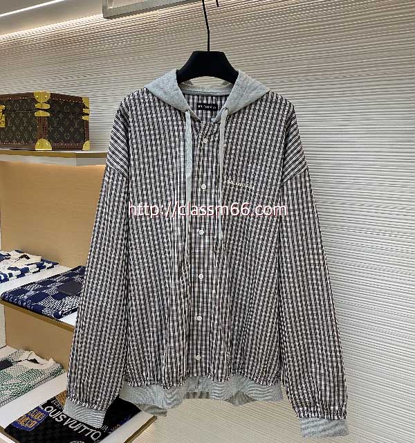 발렌시아가 25 한정판 남여공용 긴팔 후드 자켓 A12996