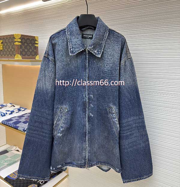 발렌시아가 25 한정판 남여공용 긴팔 청자켓 A12998