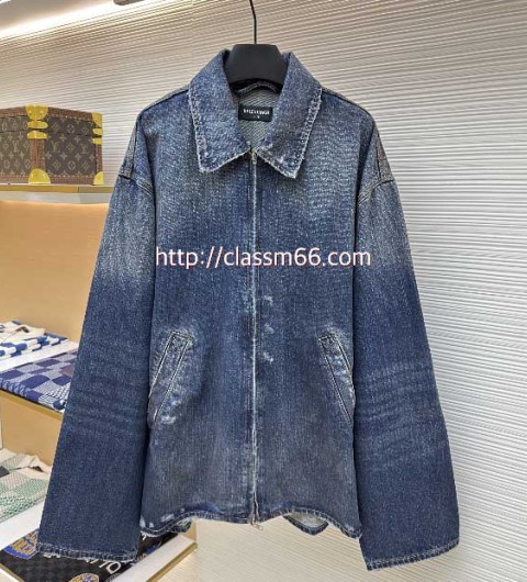 발렌시아가 25 한정판 남여공용 긴팔 청자켓 A12998