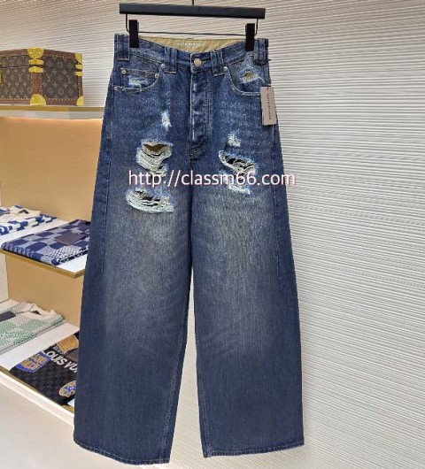 발렌시아가 25 한정판 남여공용 청바지 긴바지 A12999