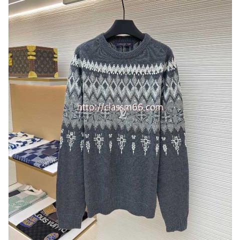 루이비통 25 한정판 양털 남여공용 긴팔 니트 A13017