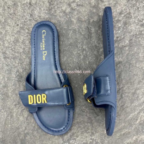 디올 25 한정판 Dioriviera Dioract 소가죽 카프스킨 여성 슬리퍼 B4780