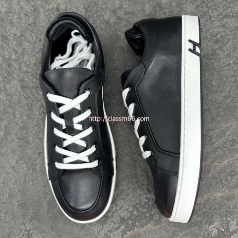 에르메스 25 한정판 Kid 소가죽 카프스킨 남여공용 운동화 B4811