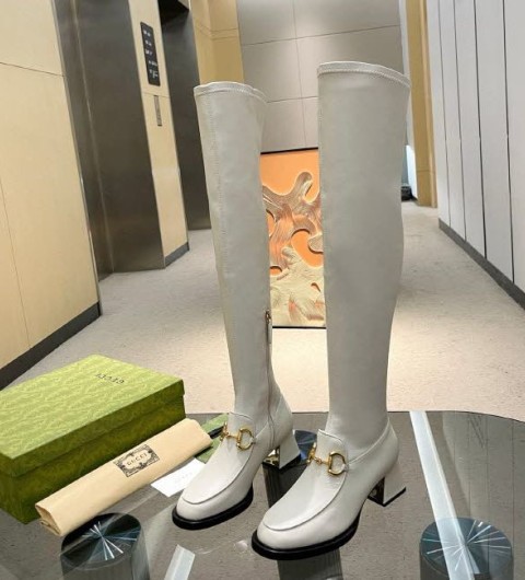 구찌 25 한정판 5cm 여성 하이 부츠 B4936