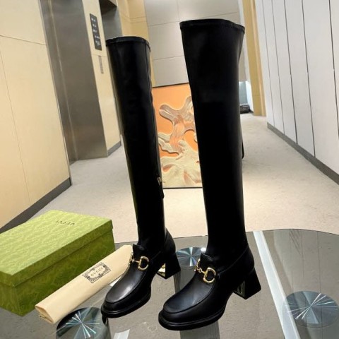 구찌 25 한정판 5cm 여성 하이 부츠 B4937