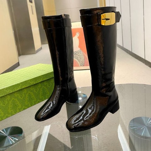 구찌 25 한정판 3.5cm 여성 하이 부츠 B4942