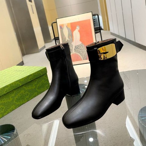 구찌 25 한정판 3.5cm 여성 하이 부츠 B4944