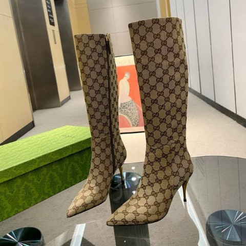 구찌 25 한정판 8.5cm 여성 하이 부츠 B4946
