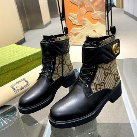 구찌 25 한정판 4.5cm/9cm 여성 하이 부츠 B4952