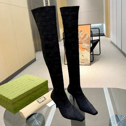 구찌 25 한정판 7.5cm 여성 하이 부츠 B4955