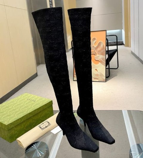 구찌 25 한정판 7.5cm 여성 하이 부츠 B4955