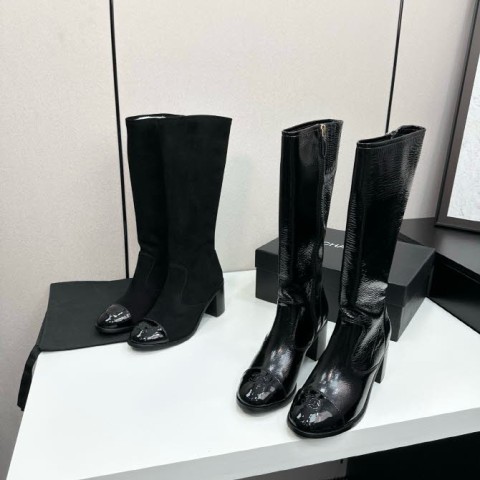 샤넬 25 한정판 2색 여성 하이 부츠 B5111