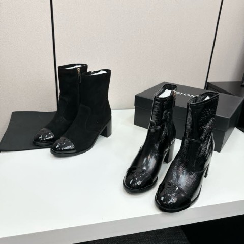 샤넬 25 한정판 2색 여성 하이 부츠 B5112