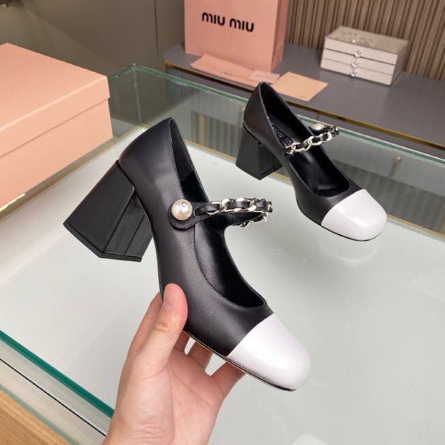 미우미우 25 한정판 4.5cm/7cm 여성 하이힐 B5127