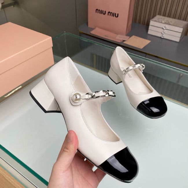 미우미우 25 한정판 4.5cm/7cm 여성 하이힐 B5128