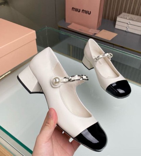 미우미우 25 한정판 4.5cm/7cm 여성 하이힐 B5128