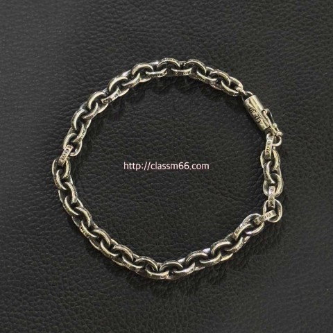 크롬하츠 25 한정판 paperchain 14K 도금 실버 925 팔찌 D3054