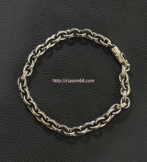 크롬하츠 25 한정판 paperchain 14K 도금 실버 925 팔찌 D3054