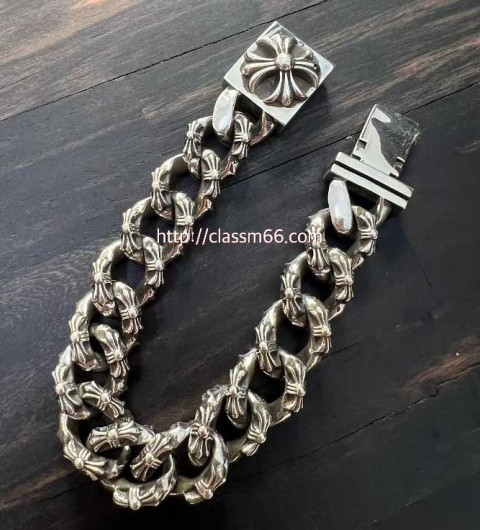 크롬하츠 25 한정판 실버 925 팔찌 D3073