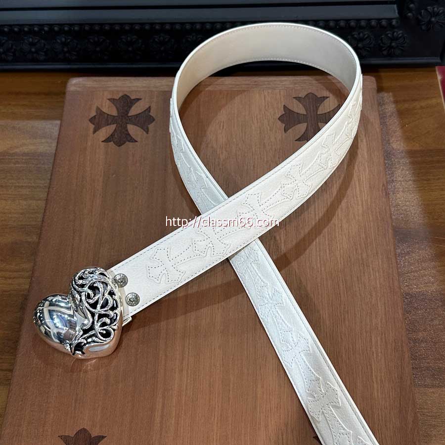 크롬하츠 25 한정판 3.8cm 소가죽 카프스킨 벨트 F1233