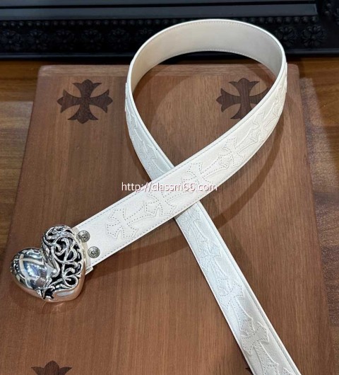 크롬하츠 25 한정판 3.8cm 소가죽 카프스킨 벨트 F1233