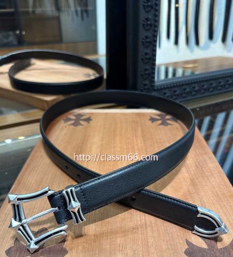 크롬하츠 25 한정판 3.0cm 소가죽 카프스킨 벨트 F1234