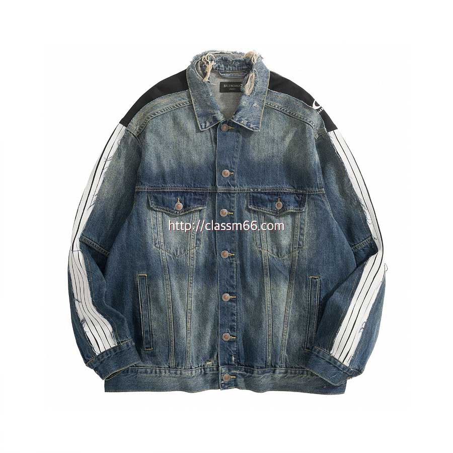 발렌시아가 25 한정판 CUT-UP 사이드 라인 데님 자켓 A13133