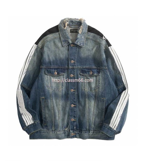 발렌시아가 25 한정판 CUT-UP 사이드 라인 데님 자켓 A13133
