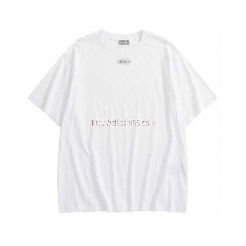 디올 25 한정판 로고 탭 숏 슬리브 셔츠 A13184